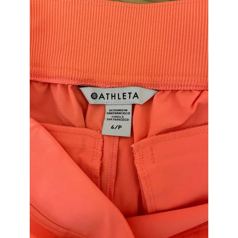 Athleta Brooklyn Ankle Pant in the color Sunset Glow Size 6P - Picture 8 of 16